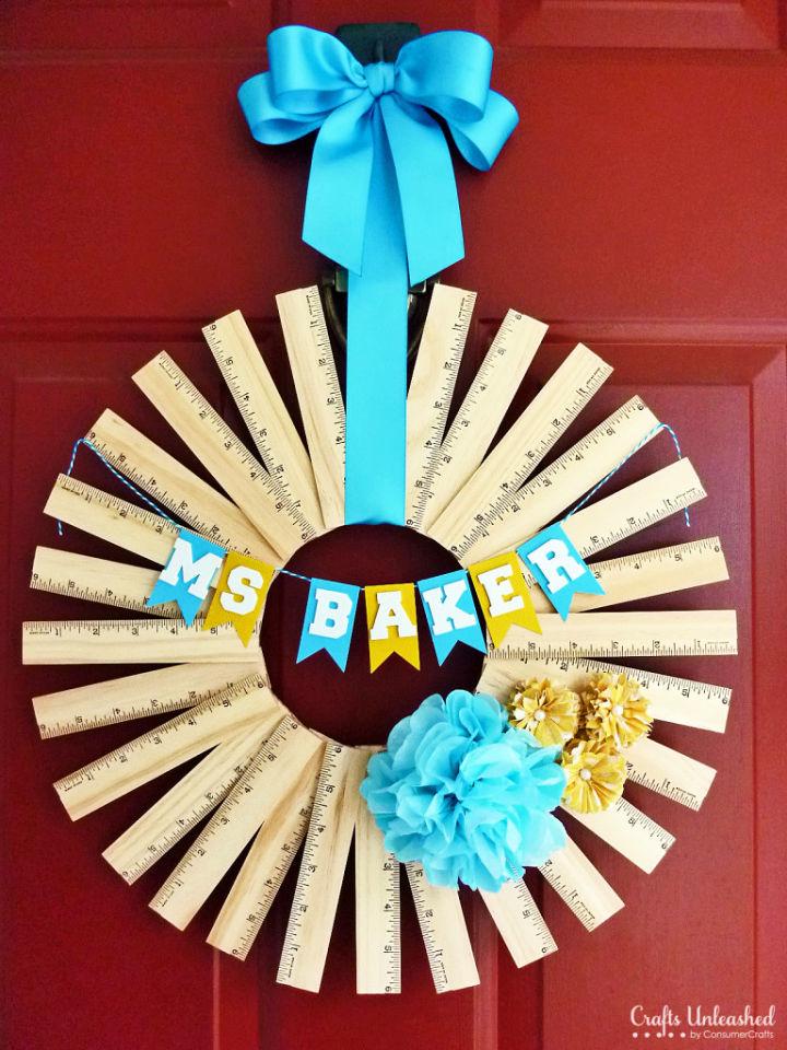 Personalized Ruler Wreath