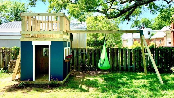 Playhouse with Swing Set