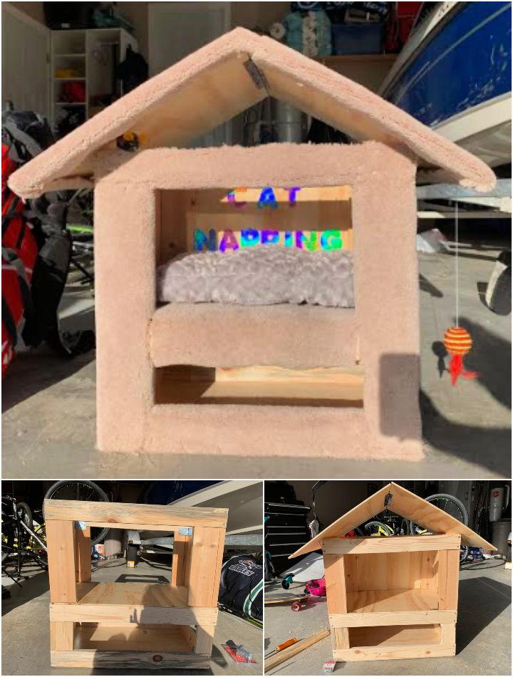 Plywood Cat House 7 Steps