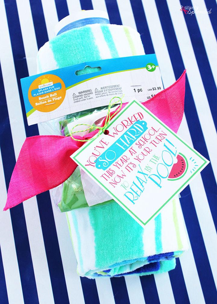 Pool Teacher Gift With Free Printable