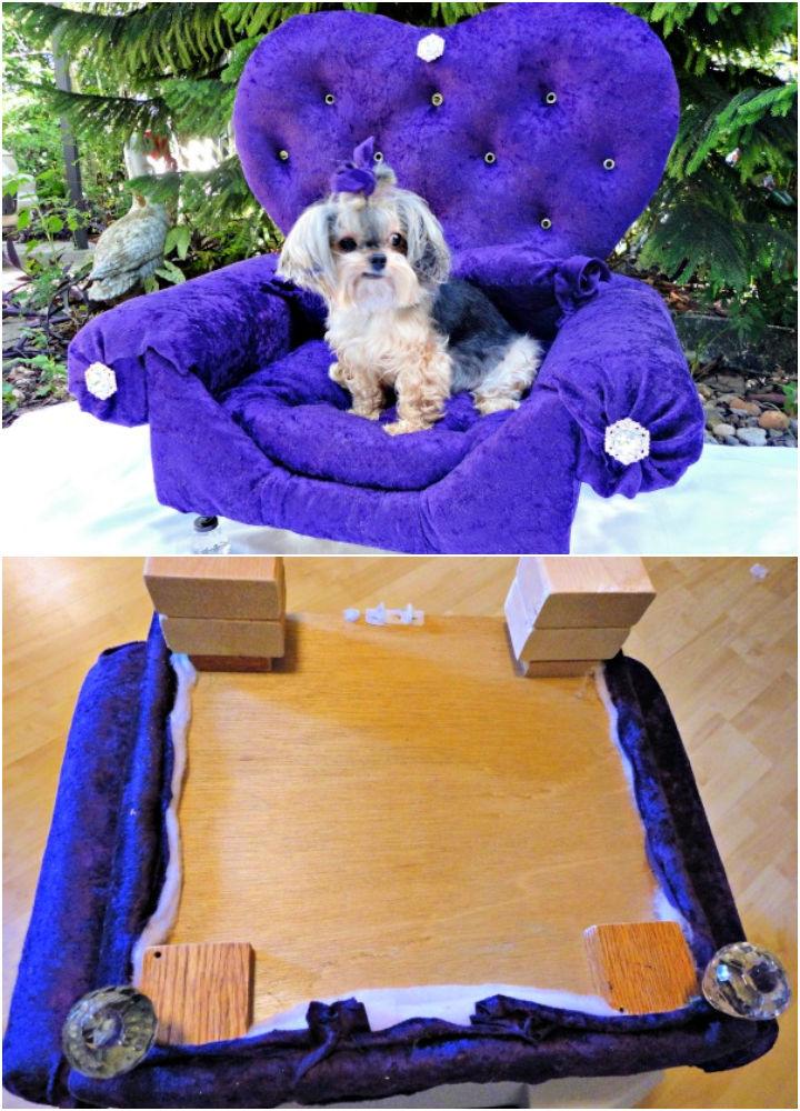 Princess Dog Bed from an Old Drawer