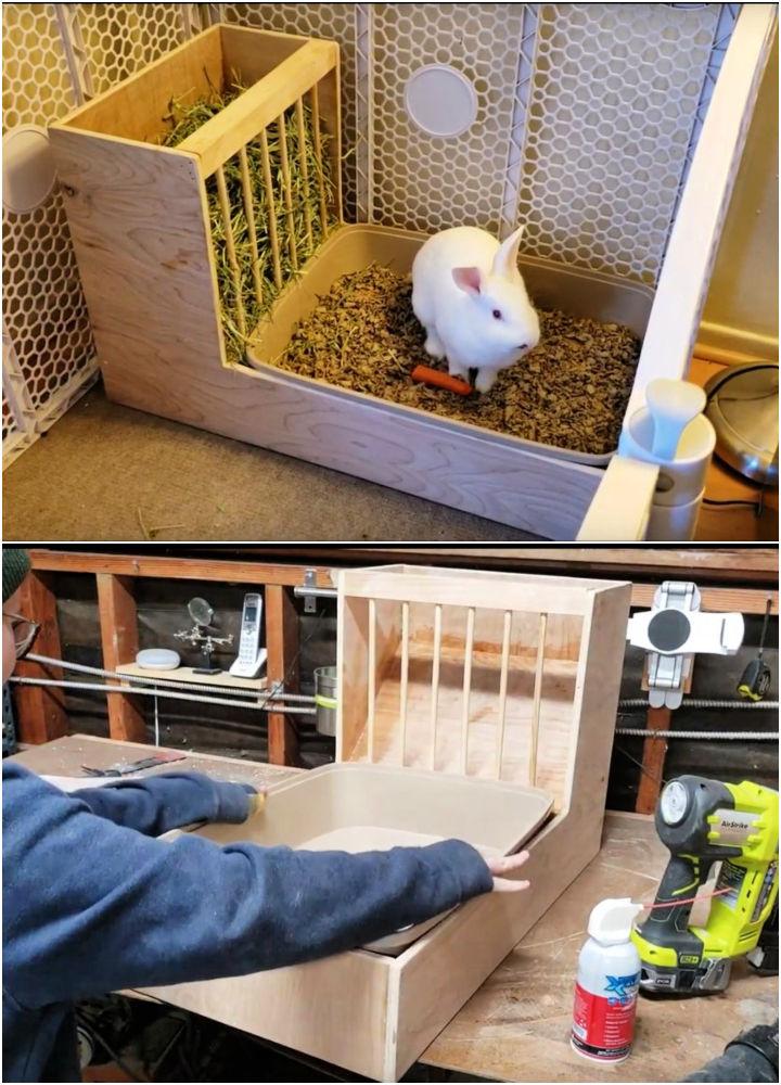 Rabbit Hay Feeder and Litter Box