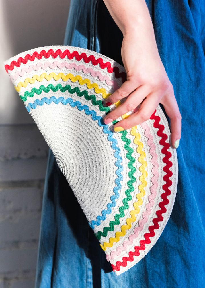 Rainbow Ricrac Placemat Clutch