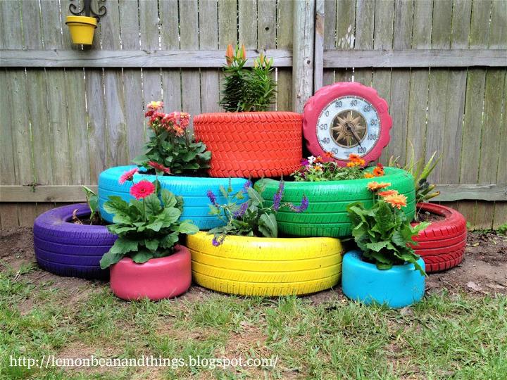 Recycled Tire Planter