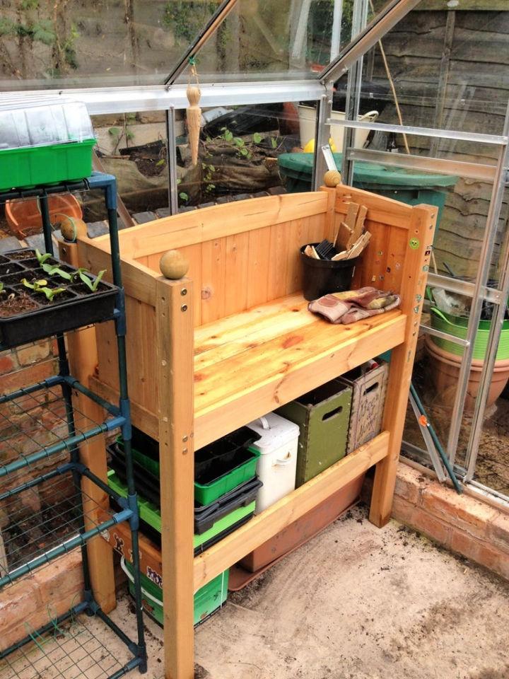 Recycling Cabin Bed Into a Potting Bench