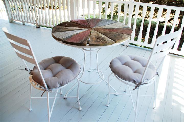 Round Wooden Patio Table Plan