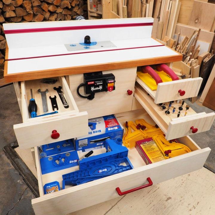 Router Table with Cabinet