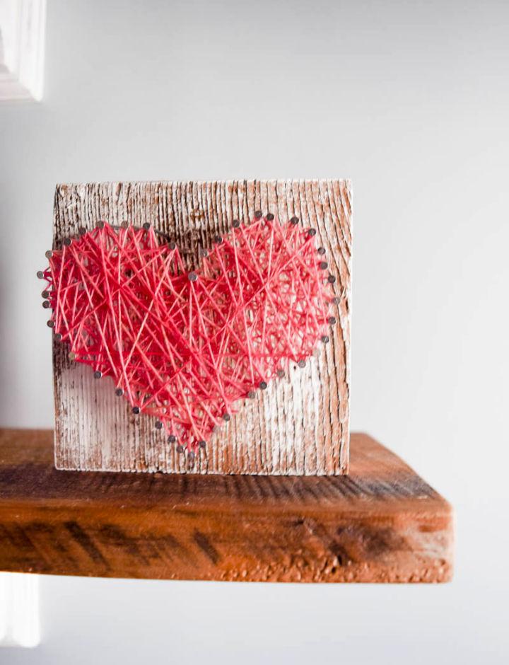 Rustic String Heart Art