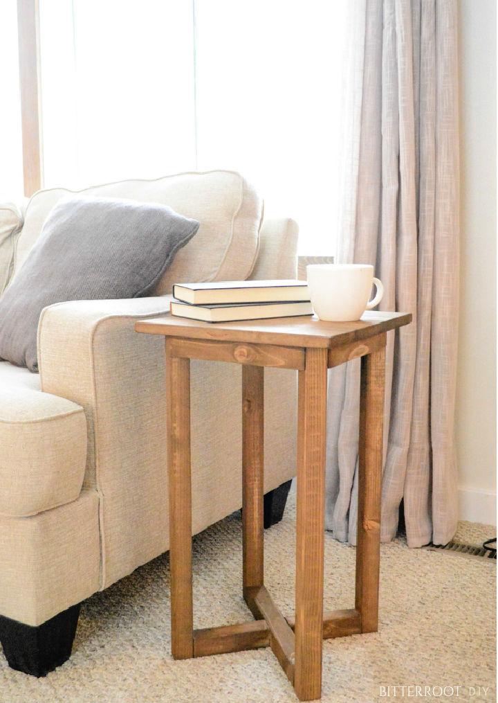 Rustic X Base End Table