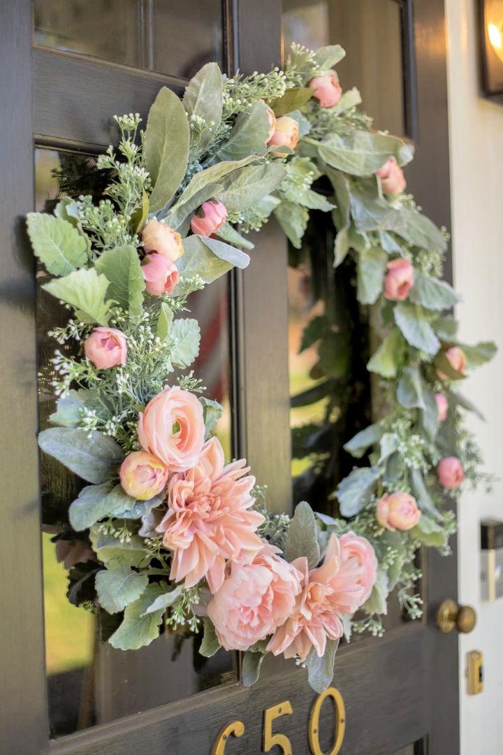 Sage and Blush Spring Wreath