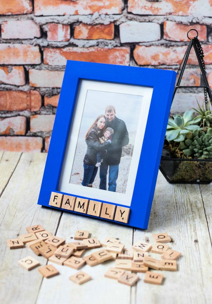 Scrabble Tile Picture Frame