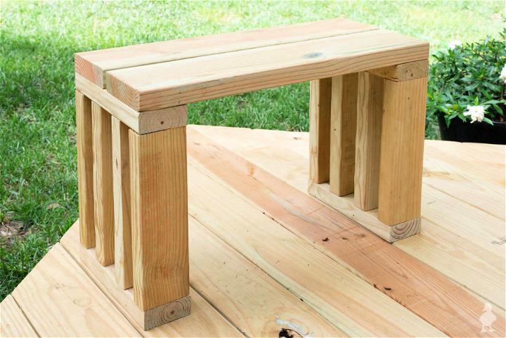 Scrap Wood Outdoor Bench Seat