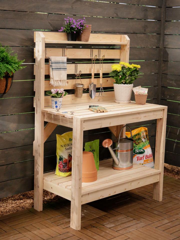 Simple 2x4 Potting Bench