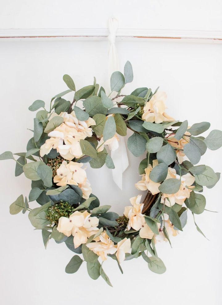Simple DIY Eucalyptus Spring Wreath