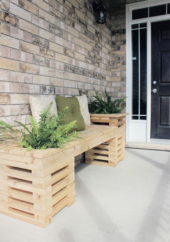 Simple Outdoor Wooden Bench