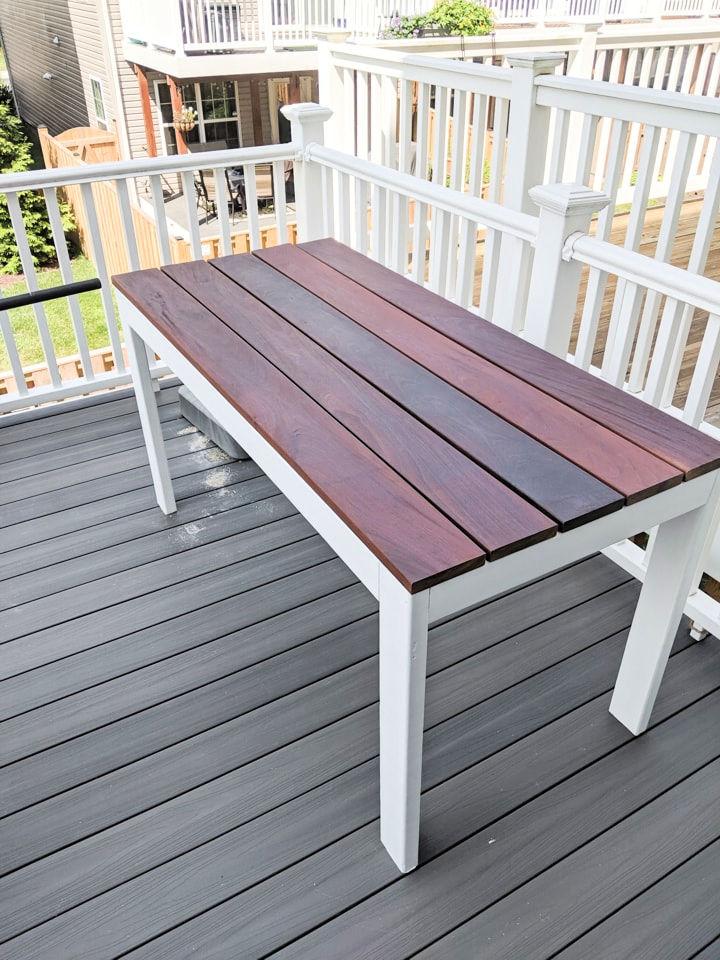 Slatted Outdoor Dining Table