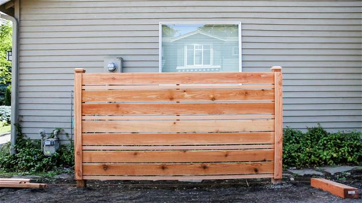 Small Horizontal Privacy Fence