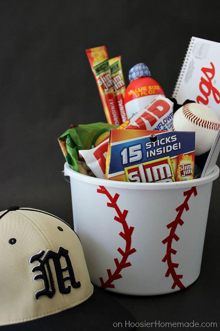 Sports Themed Gift Bucket