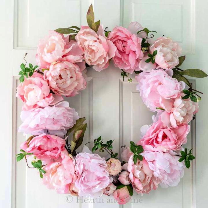 Spring Peony Wreath in Under an Hour