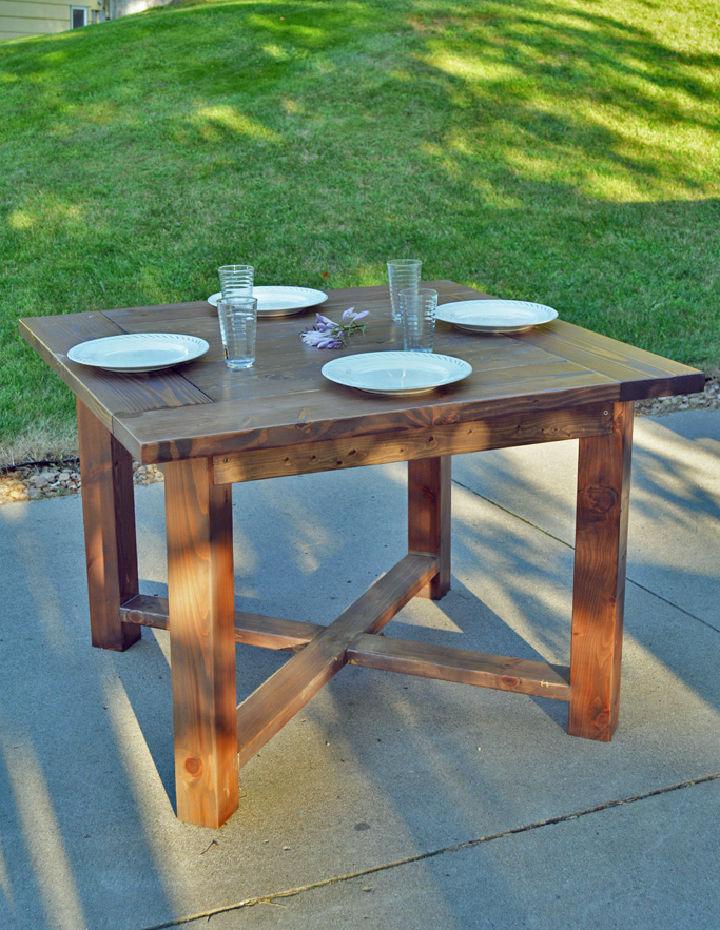 Square X Base Dining Table