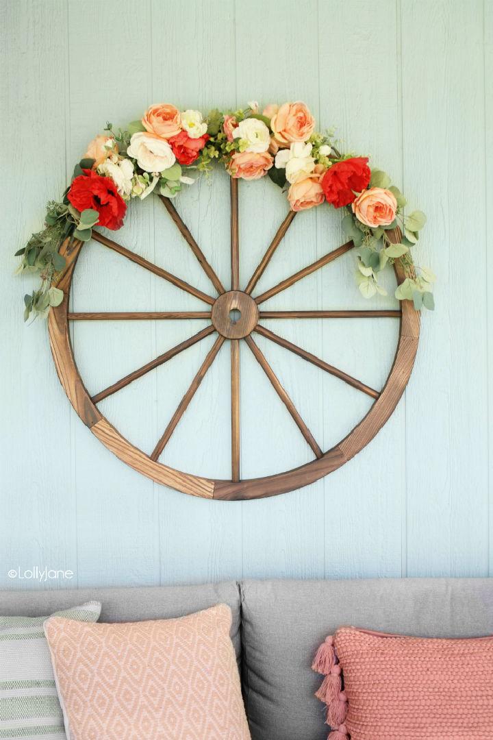 Summer Wagon Wheel Wreath