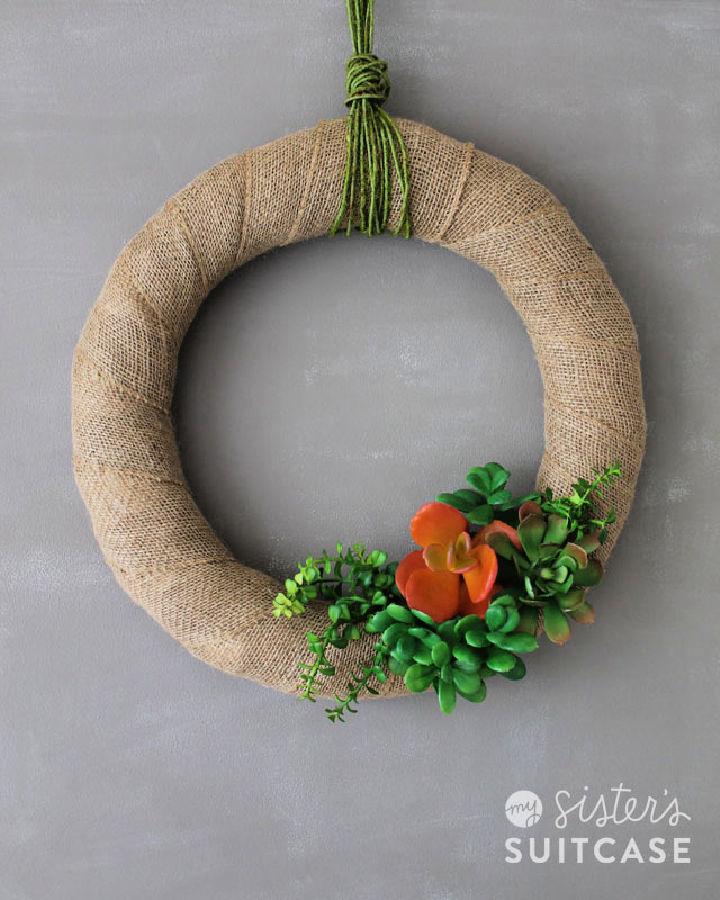Summer Wreath with Succulents