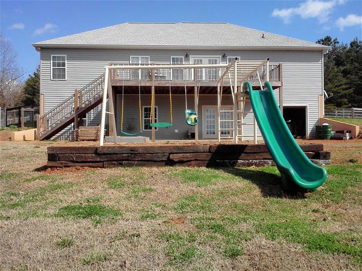 Swing Set with Slide and Monkeybars