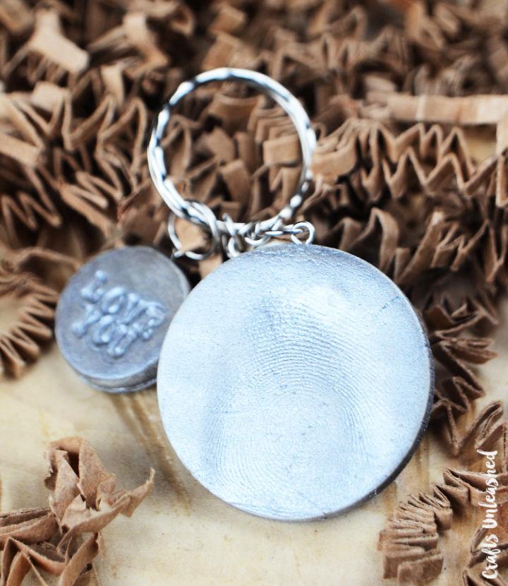 Thumbprint Keychain for Mothers Day