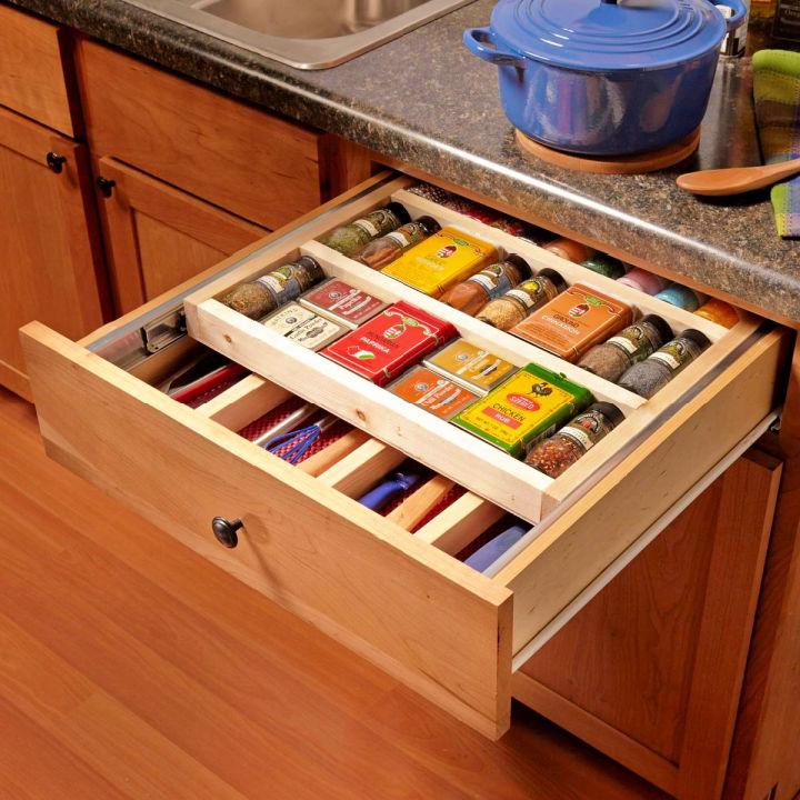 Two Tier Drawer Spice Rack