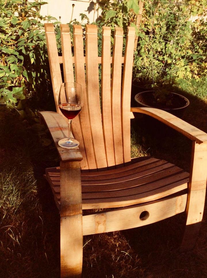 Wine Barrel Adirondack Chair Plan