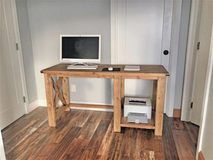 Wooden Computer X Desk