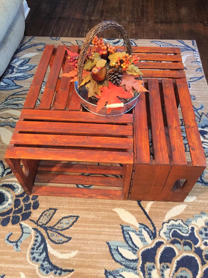 Mesa de centro de caja de madera