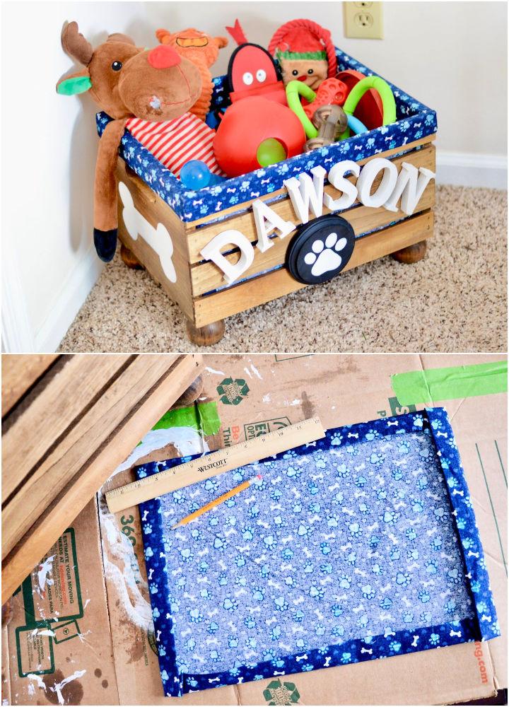 Wooden Crate Toy Box for Dogs