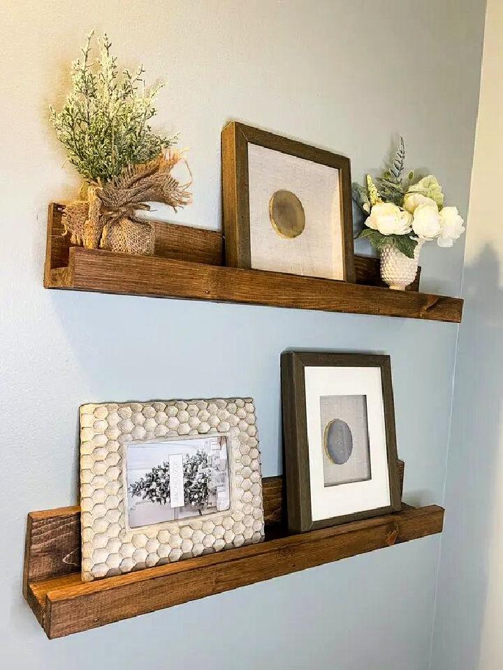 Wooden Floating Shelves for Picture Frames