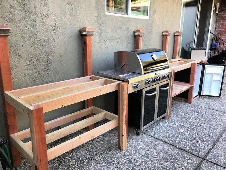 Wooden Outdoor Kitchen