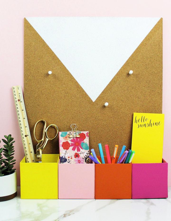 5 Minute Colorful Desk Organizer