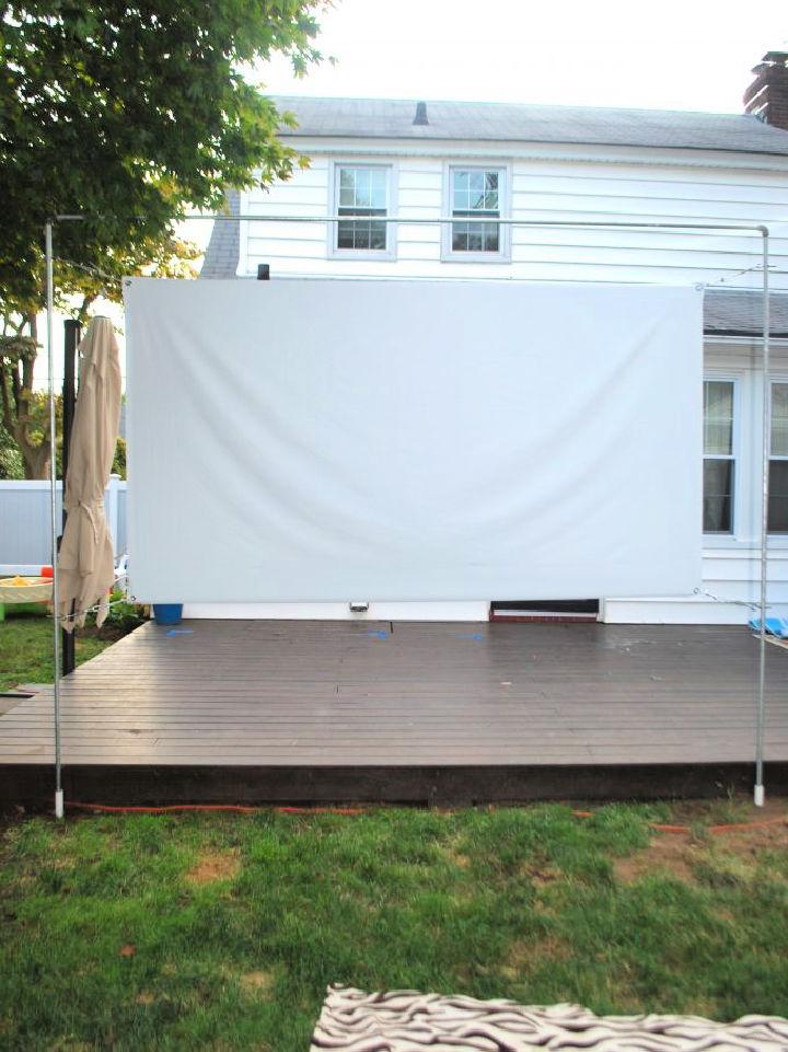Backyard Movie Screen and Stand