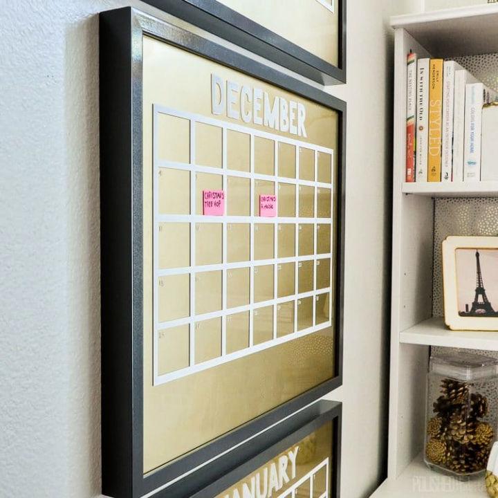 Cheap DIY Gold Dry Erase Board