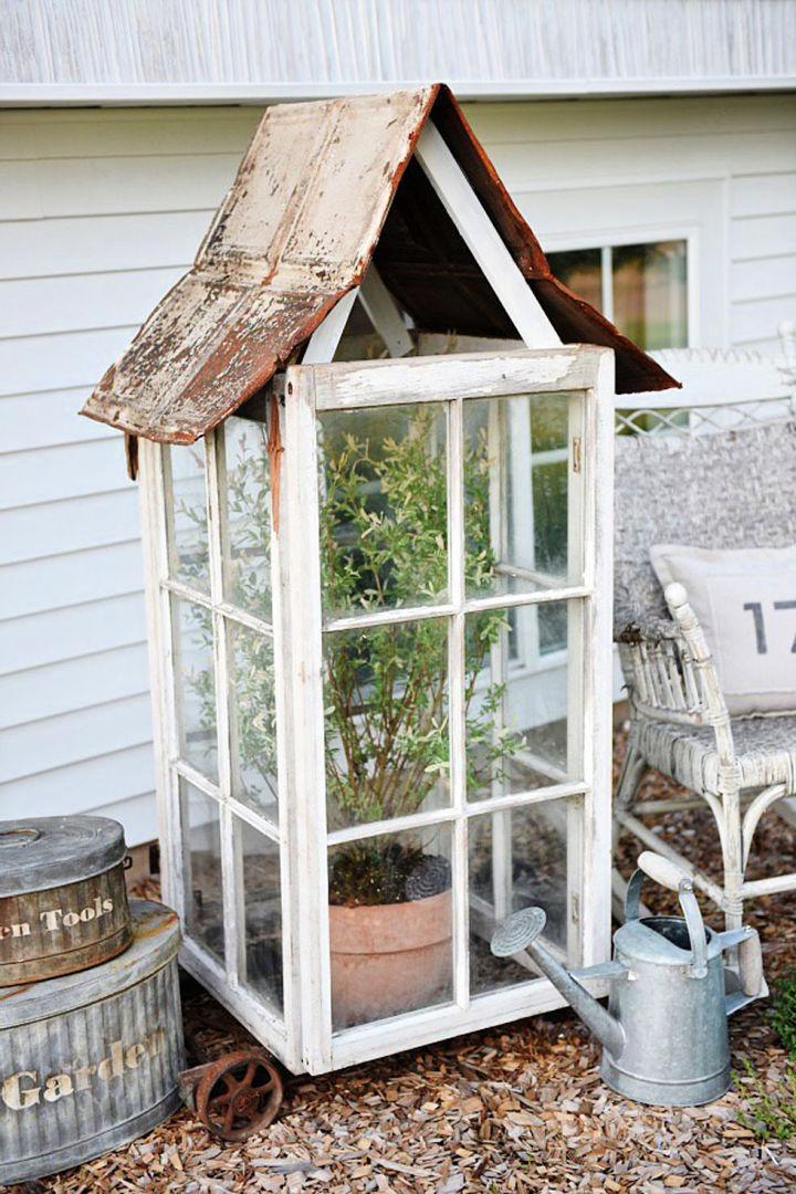 Cheap DIY Window Greenhouse