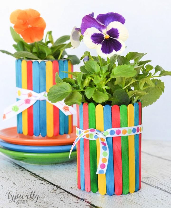 Colorful Stick Flower Pots