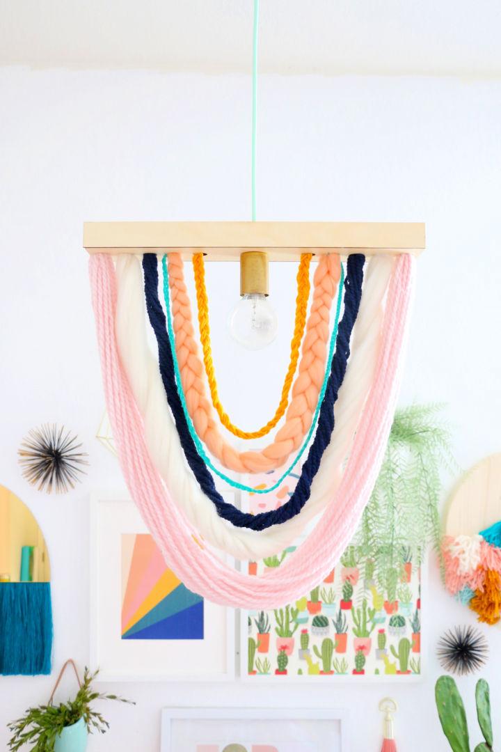 Colorful Yarn Hanging Pendant Light