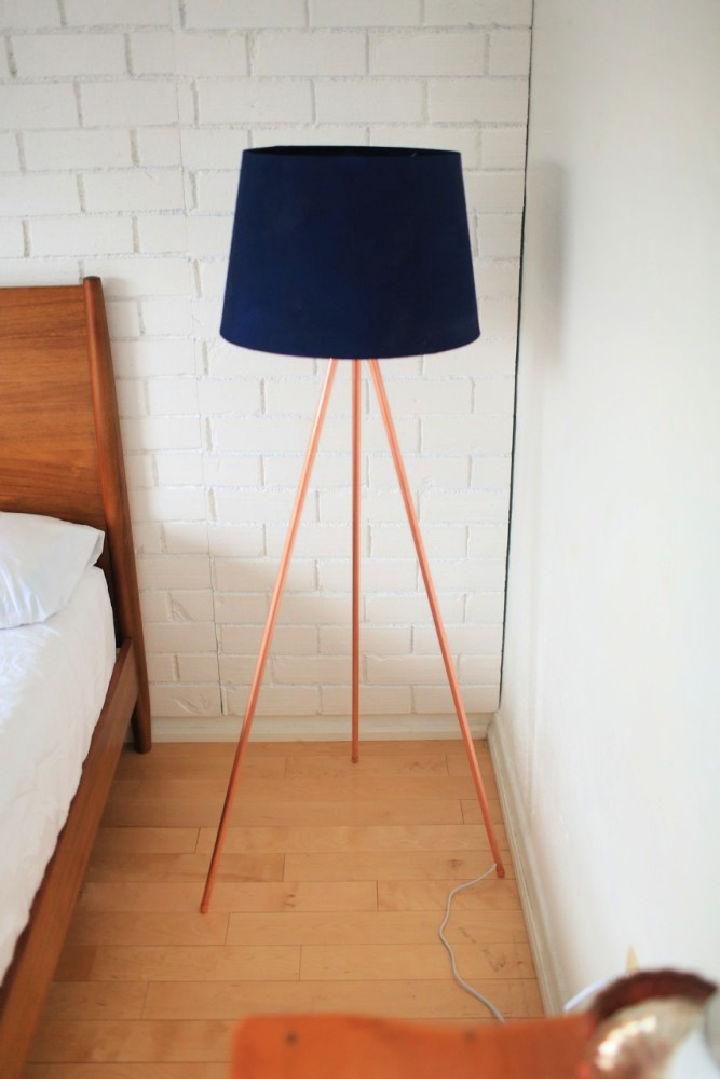 Copper Tripod Floor Lamp
