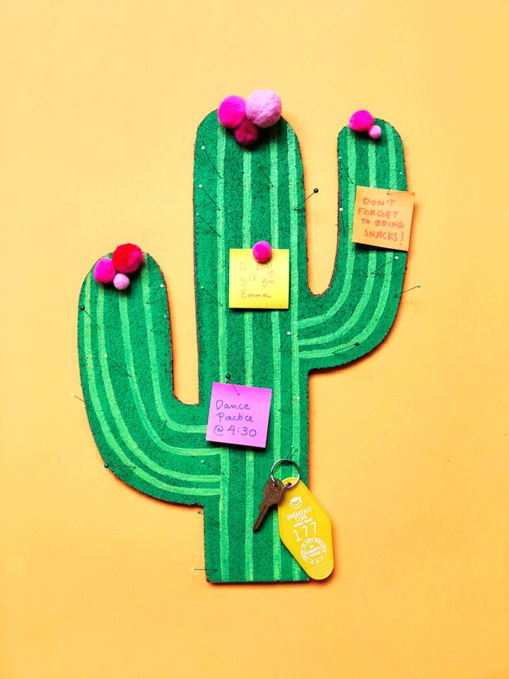 Cute DIY Cactus Shape Cork Board