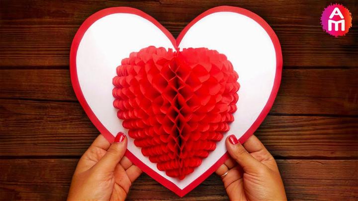 DIY 3D Heart Pop Up Card