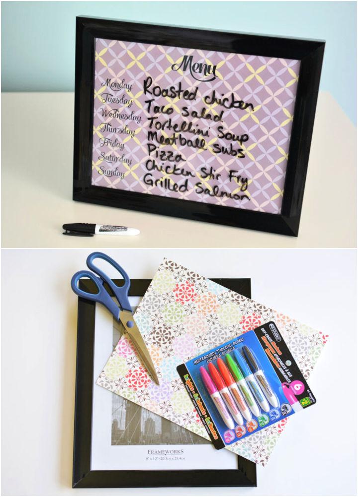 DIY 5 Minute Paper Dry Erase Board