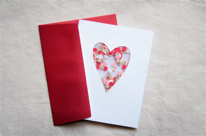 DIY Confetti Valentine Card