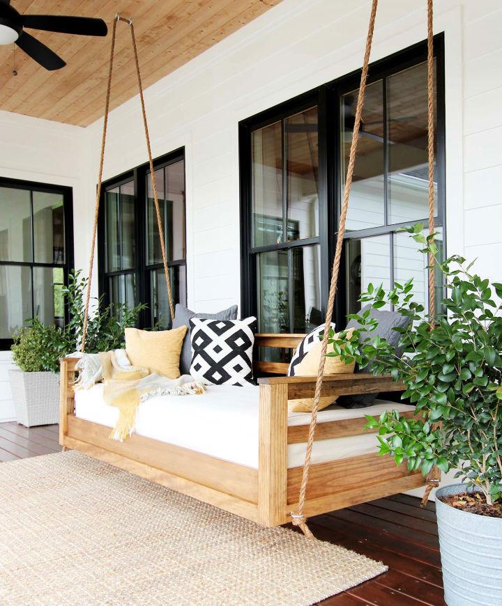 DIY Hanging Porch Swing Bed