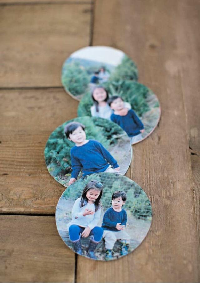 DIY Paper Photo Coasters