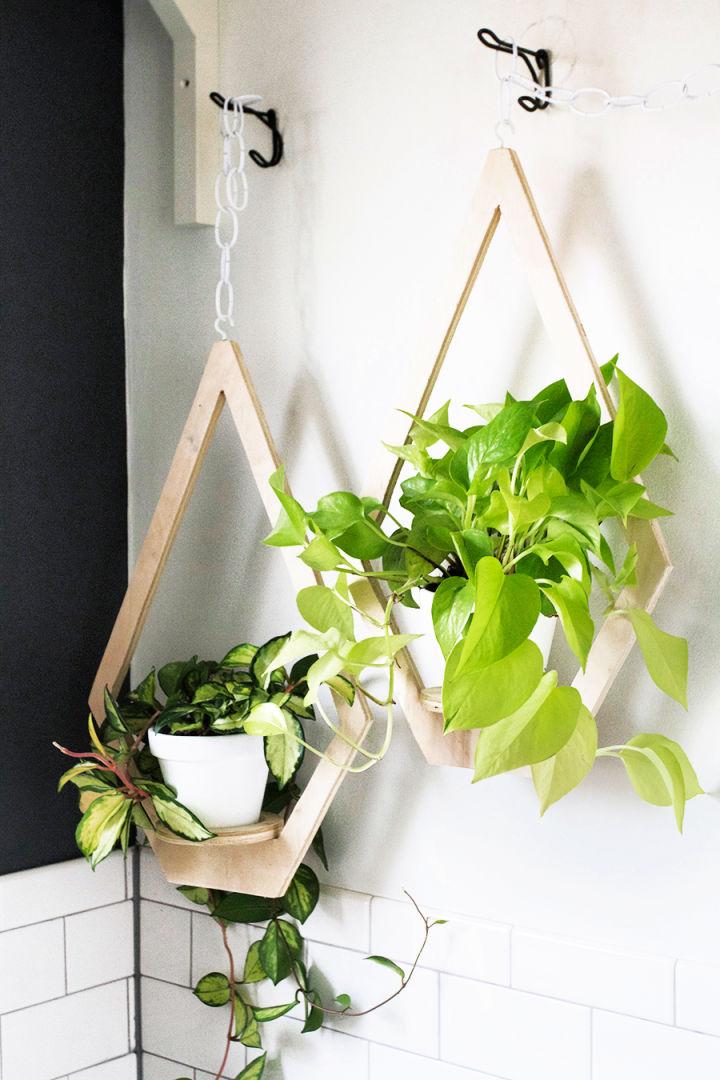 DIY Plywood Hanging Planter