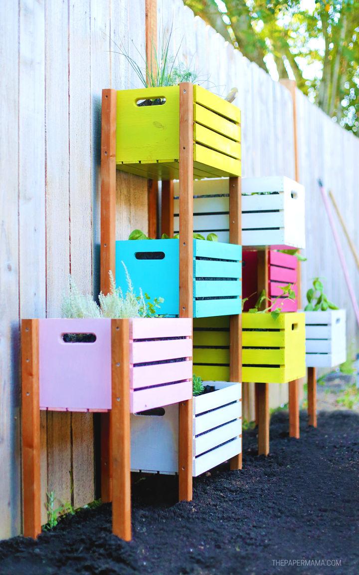 DIY Rainbow Vertical Garden